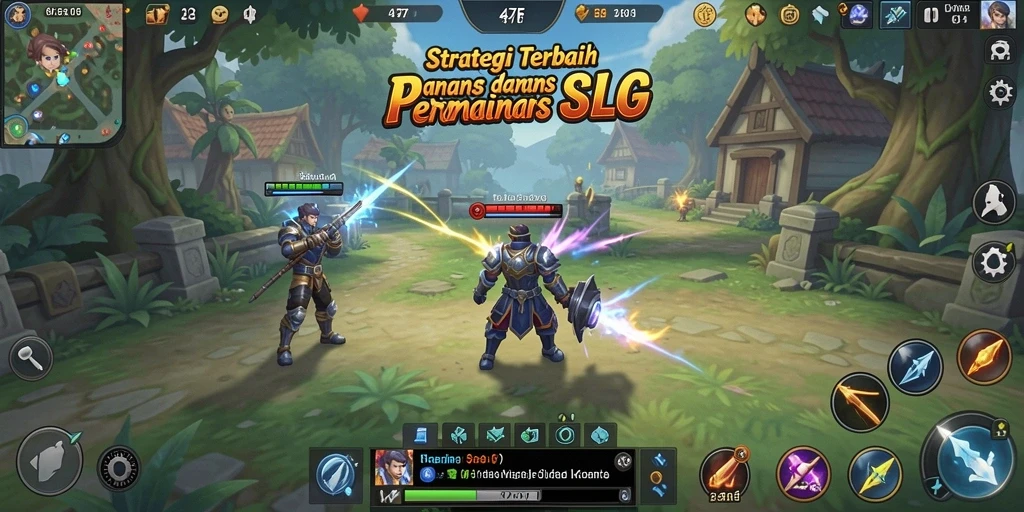 Screenshot 47F menampilkan aksi strategi dalam gameplay SLG yang mendebarkan.