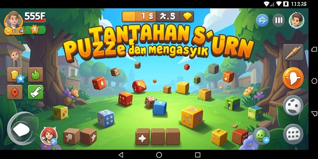 Gameplay seru dari 555F menunjukkan cara menyelesaikan puzzle.