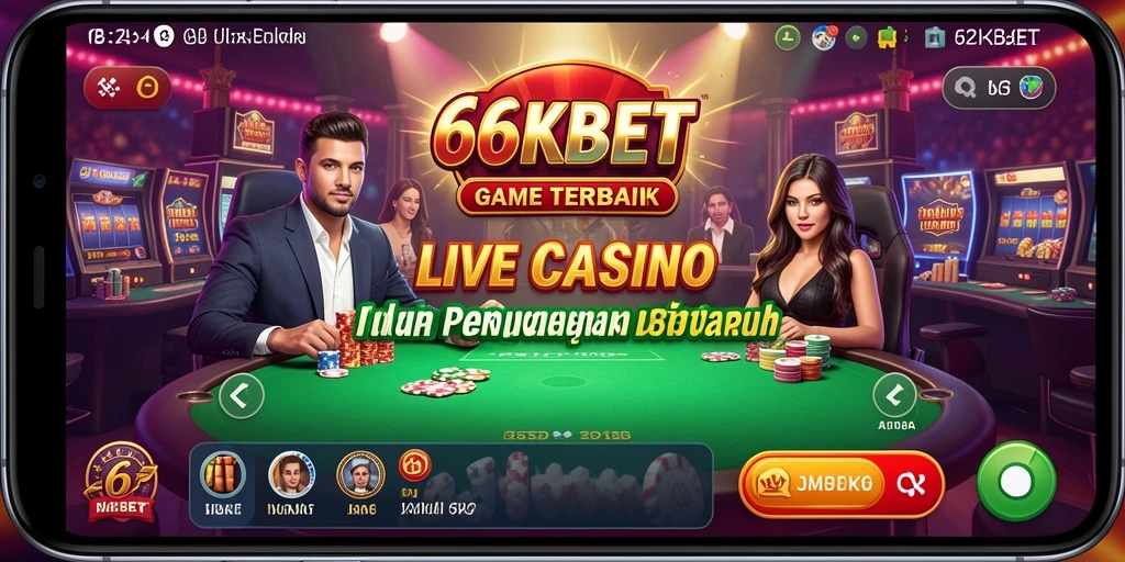 Screenshot gameplay Live Casino 66KBET yang menarik dan mendebarkan.