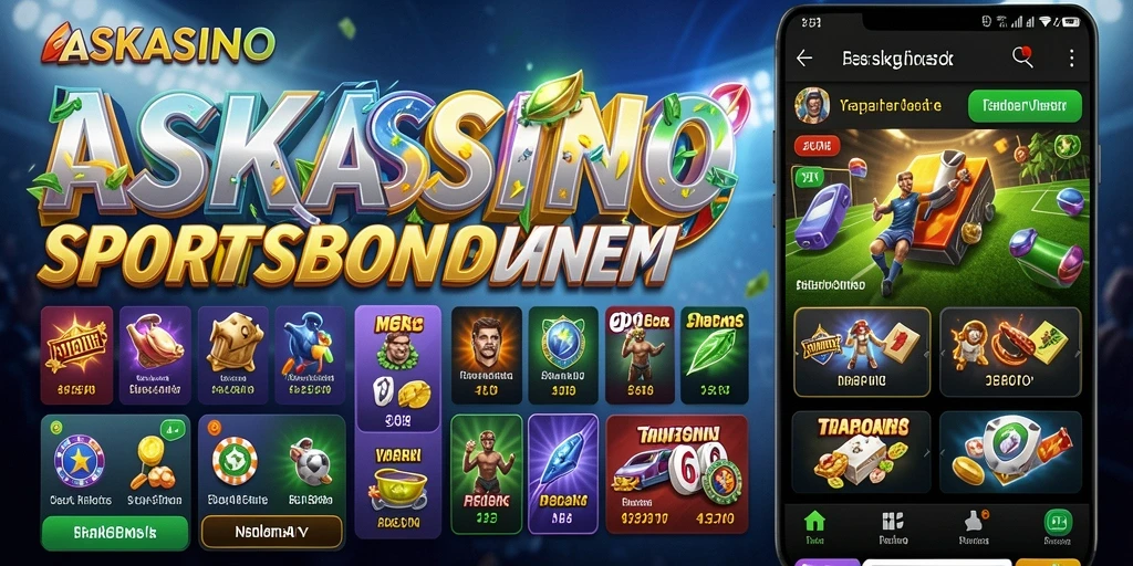 Tampilan gameplay ASKASINO menunjukkan berbagai opsi taruhan olahraga.