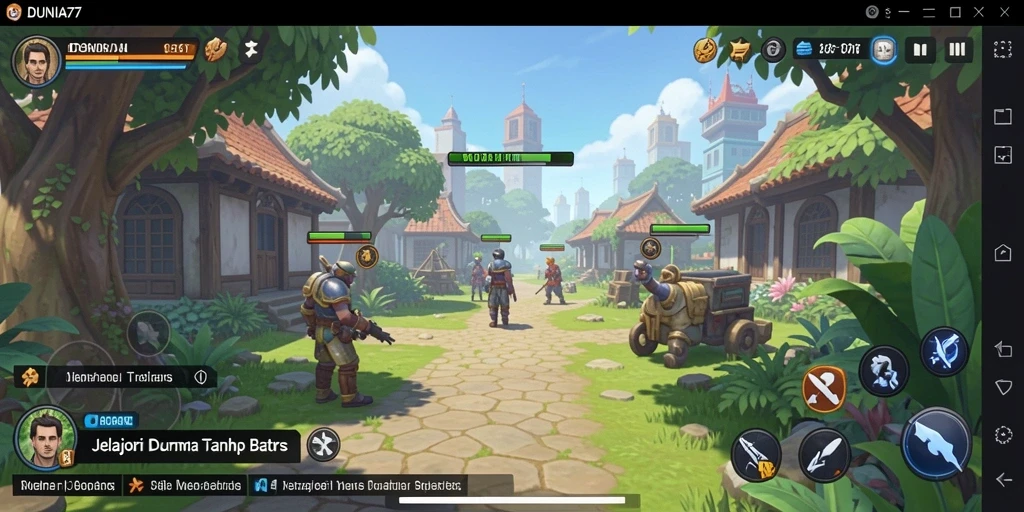 Tampilan gameplay DUNIA77 menampilkan petualangan di dunia terbuka yang menakjubkan.