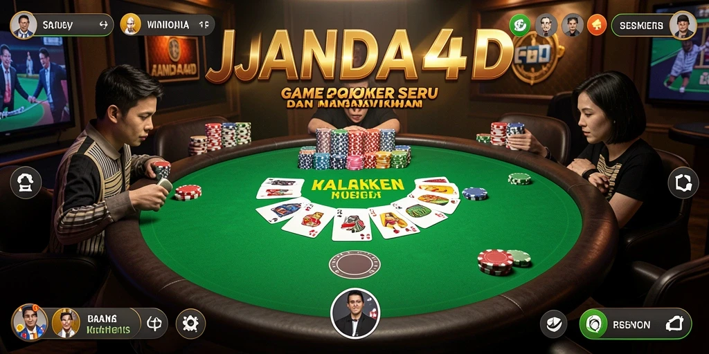 Tampilan permainan Poker JANDA4D yang menarik dan interaktif.