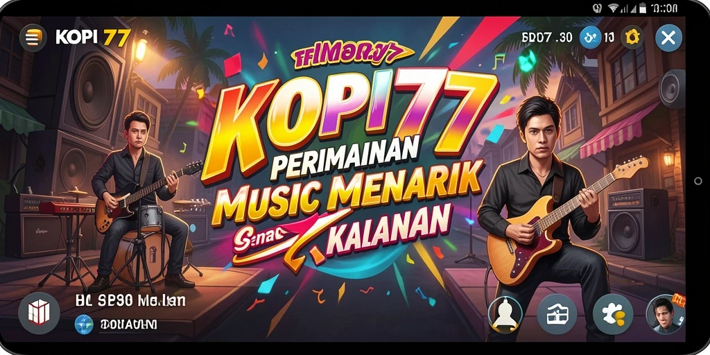 Screenshot gameplay KOPI77 yang menampilkan interaksi menyenangkan dengan musik.