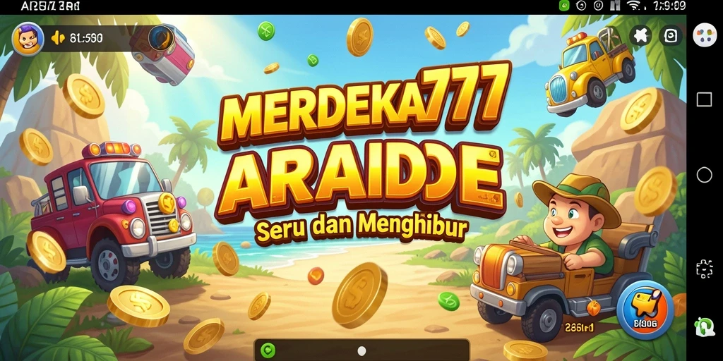 Tampilan seru gameplay MERDEKA777 dengan berbagai tantangan Arcade.
