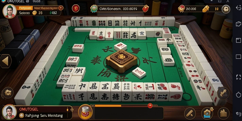Tangkapan layar dari gameplay seru Mahjong di OMUTOGEL.