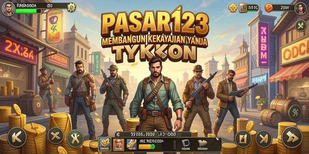 Tampilan menarik dari gameplay PASAR123 dengan elemen Tycoon yang seru.