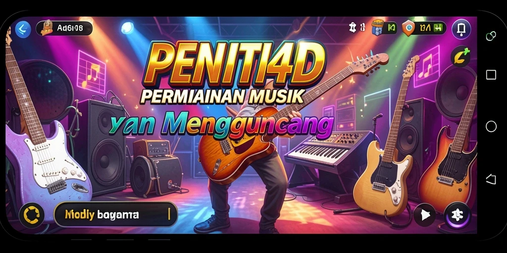 Tampilan gameplay menarik dari PENITI4D dengan nuansa musik yang energik.