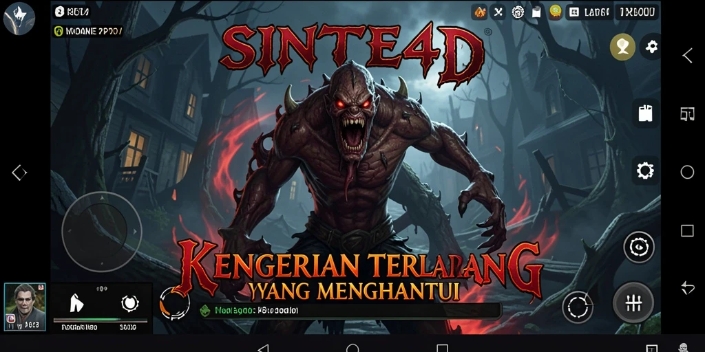 Tampilan menyeramkan dari gameplay SINTE4D yang mencekam.
