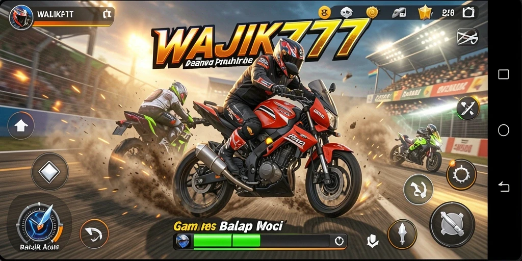 Gameplay seru balap motor di WAJIK777 dengan grafis memukau.