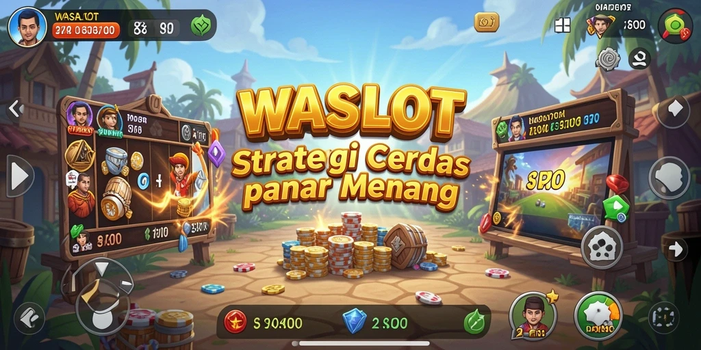 Screenshot WASLOT menampilkan pertarungan strategis yang intens.