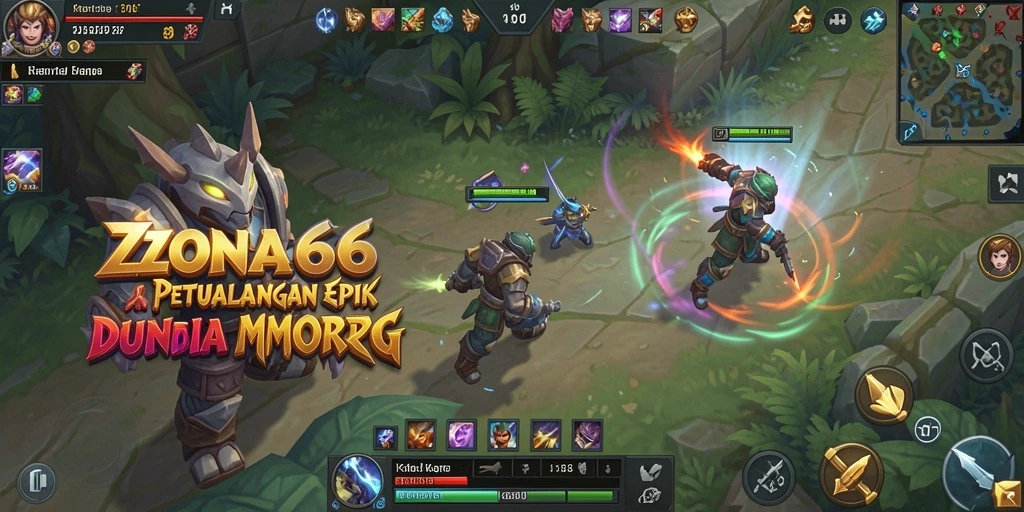 Gameplay ZONA66 yang epik dalam dunia MMORPG penuh petualangan.