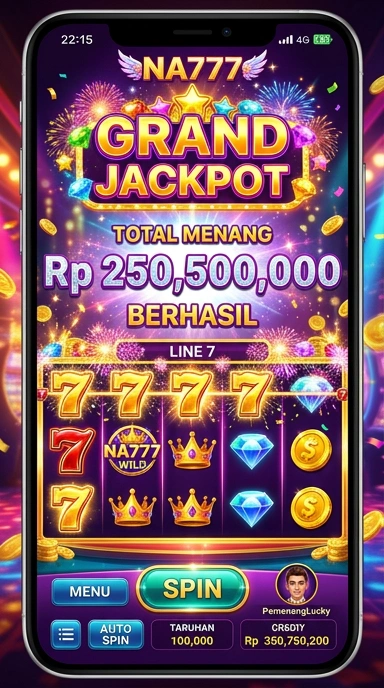 Tampilan aplikasi na777 yang penuh warna dan informatif.